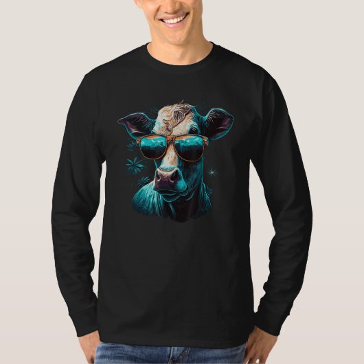 A cow with sunglasses T-Shirt (Vorderseite)