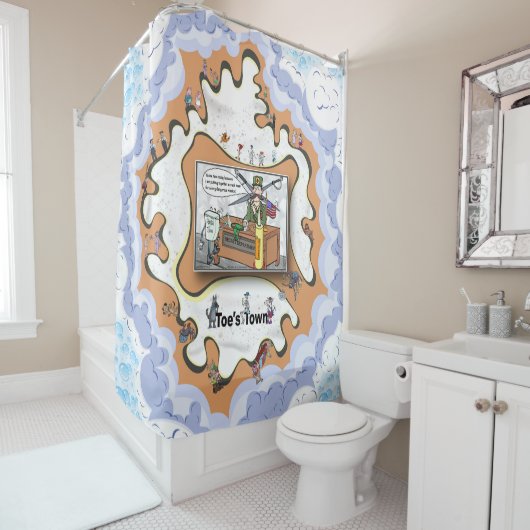 A Crack Team | Literal Wordplay Humor Duschvorhang (Beispiel)