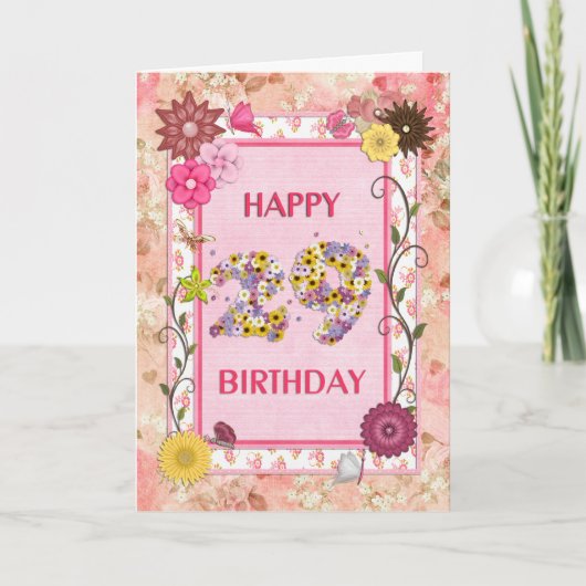 A craft look 29th birthday card karte (Vorderseite)