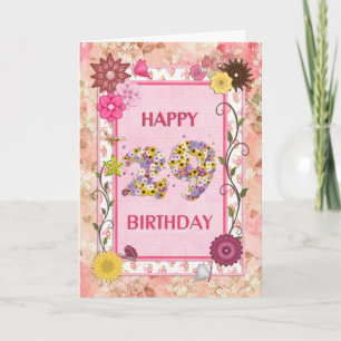 A craft look 29th birthday card karte