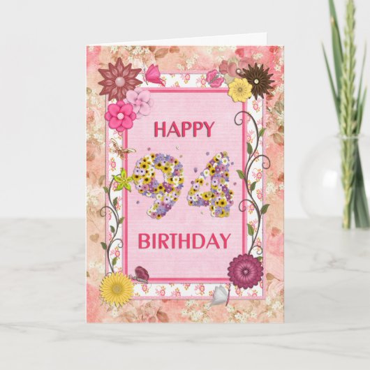 A craftlook 94th birthday card karte (Vorderseite)