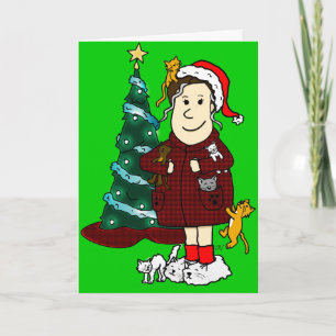 'A Crazy Cat Lady Christmas' Feiertagskarte