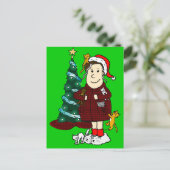 'A Crazy Cat Lady Christmas' Feiertagspostkarte (Stehend Vorderseite)