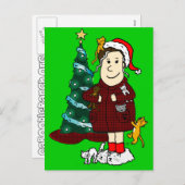 'A Crazy Cat Lady Christmas' Feiertagspostkarte (Vorne/Hinten)