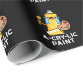 A-cry Paint Funny Artist Pun Dark BG Geschenkpapier (Rolleneckpunkt)