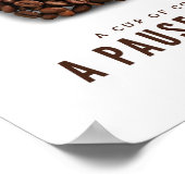 A Cup of Coffee, A Pause in Time – Artistic Coffee Poster (Ecke)