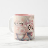 A Cup of Love Personalized Mug Zweifarbige Tasse (Vorderseite Links)