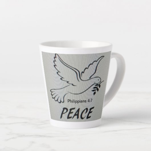 A cup with peace dove and scripture milchtasse (Rechte Ecke)