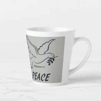 A cup with peace dove and scripture milchtasse