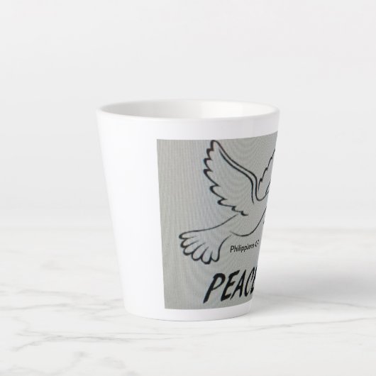 A cup with peace dove and scripture milchtasse (Vorderseite)