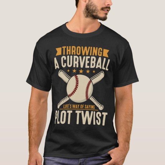 A Curveball Plot Twist Funny Sports T-Shirt (Vorderseite)