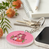 A Customized Key Chain with Cute Strawberry Chibi Schlüsselanhänger (Vorderseite rechts)