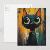 A Cute Adorable Black Cat Postkarte (Vorne/Hinten)
