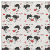 A cute and romantic fabric with a print  stoff (Muster)