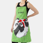 A Cute Baby Panda Playing with a Ball Schürze (InSitu)