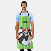 A Cute Baby Panda Playing with a Ball Schürze (Getragen)