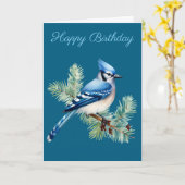 A Cute Blue Jay Karte (Gelbe Blume)