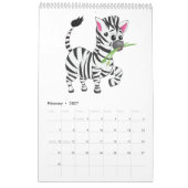 A cute calendar filled with happy characters kalender (Feb 2027)