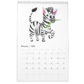 A cute calendar filled with happy characters kalender (Feb 2026)
