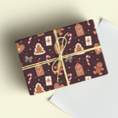 A Cute Christmas Wrapping Paper With Gingerbread Geschenkpapier