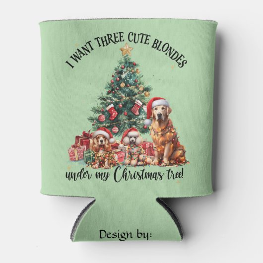 A cute dog and puppy lover Christmas design Dosenkühler (Vorderseite)