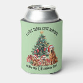 A cute dog and puppy lover Christmas design Dosenkühler (Kanne Rückseite)