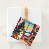 A Cute Festive Corgi Christmas Geschenkanhänger (Beispiel)