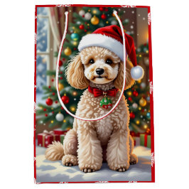 A Cute Festive Poodle Christmas   Mittlere Geschenktüte