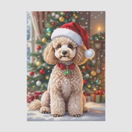 A Cute Festive Poodle Christmas   Seidenpapier