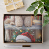 A Cute Festive Poodle Christmas   Seidenpapier (Geschenk)