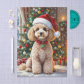 A Cute Festive Poodle Christmas   Seidenpapier (Handwerk)