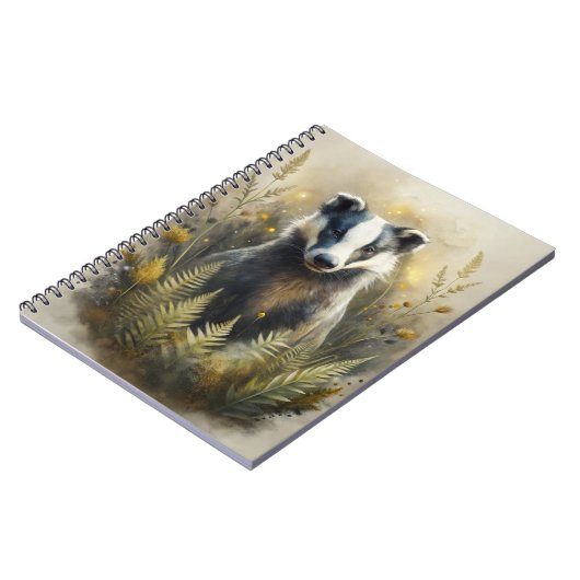 A Cute Forest Badger Notizblock (Linke Seite)