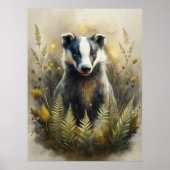A Cute Forest Badger Poster (Vorne)