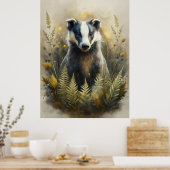 A Cute Forest Badger Poster (Küche)