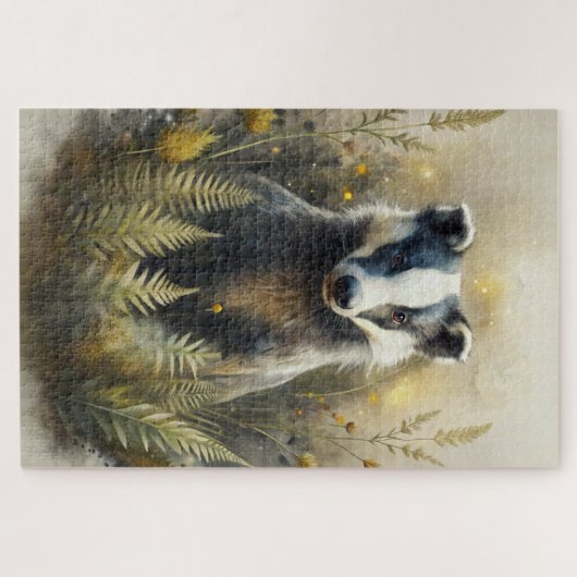 A Cute Forest Badger Puzzle (Horizontal)