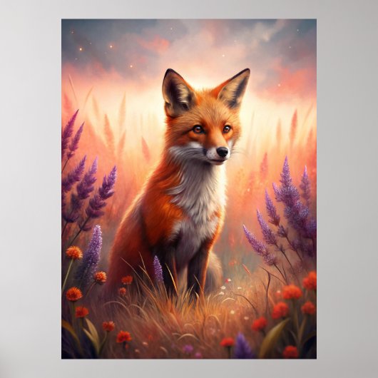 A Cute Forest Red Fox Poster (Vorne)