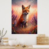 A Cute Forest Red Fox Poster (Küche)