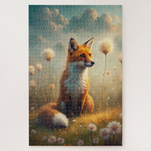 A Cute Forest Red Fox Puzzle (Vertikal)