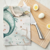 A Cute Mermaid Geschirrtuch (Viertel Falte)