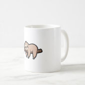 A cute sleepy sloth hanging from a branch, kawaii kaffeetasse (VorderseiteRechts)