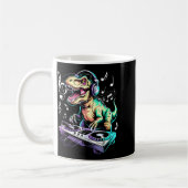 A Cute T-rex Playing Electronic Music Funny Dj Din Kaffeetasse (Links)