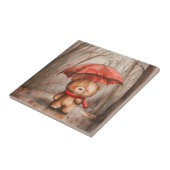 A Cute Teddy Bear in The Rain Fliese (Seite)
