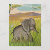 A Cute Vintage Baby Elephant Postkarte (Vorderseite)
