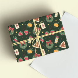 A Cute Winter Holiday Wrapping Paper   Geschenkpapier