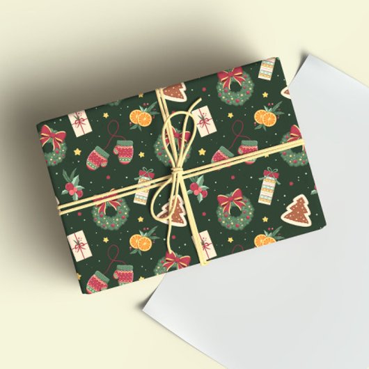 A Cute Winter Holiday Wrapping Paper   Geschenkpapier