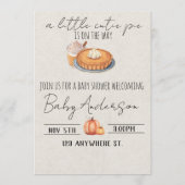 A cutie pie is on the way. Baby shower invitation Einladung (Vorderseite)