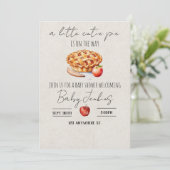 a cutie pie is on the way. Baby shower invitation Einladung (Stehend Vorderseite)