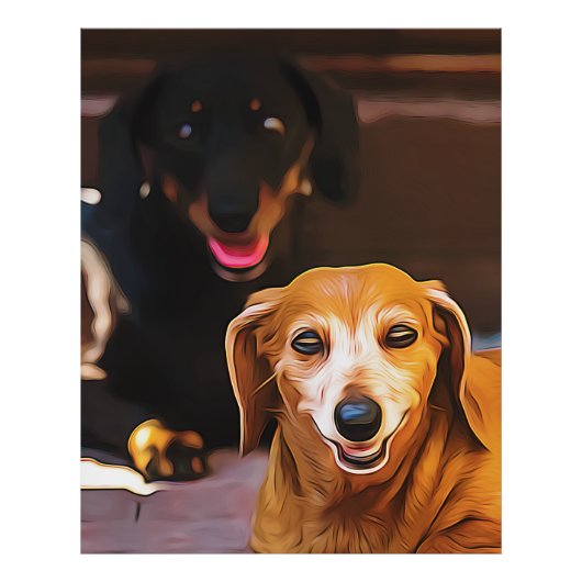 A Dachshund Hot During The Summer Heatwave Poster (Vorne)
