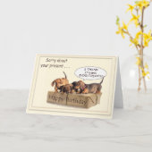 A Dachsund Birthday Karte (Gelbe Blume)