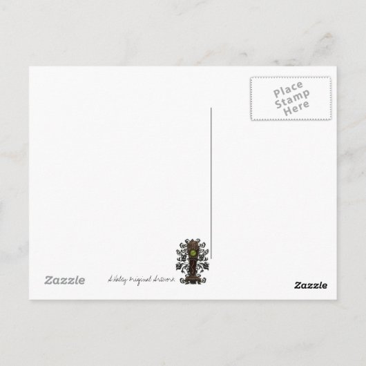 A.Daley Original 13. STUNDE CLOCK Postkarte (Rückseite)